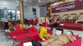 Bulan Bakti Gerakan Pramuka, Kwarcab Gowa Gelar Aksi Donor Darah
