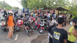 Polisi Jaring Puluhan Sepeda Motor saat Terlibat Balapan Liar di Jl Poros Gowa-Takalar 